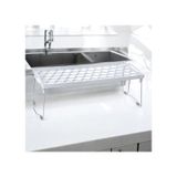 Plastik Metal Ayaklı Dikdörtgen Mini Raf Düzenleyici Organizer Beyaz