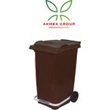 Plastik Metal Pedallı Çöp Konteyneri 240 Litre Konteyner - Isıya Dayanıklı Malzeme Çöp Kutusu