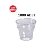 Plastik Mika Sert Kristal Bardak 180 Cc 1 Koli 1000 Adet
