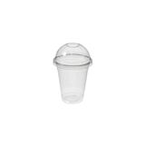 Plastik Milkshake Bardağı 100'lü Kapaklı İçecek 350 Cc(ml) Şeffaf Meşrubat Bardağı Limonata Cup
