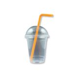Plastik Milkshake Bardağı 100'lü Kapaklı İçecek Şeffaf Meşrubat Bardağı Cup 350 Cc(ml)