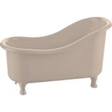 Plastik Mini Küvet Diş Fırçalık Sabunluk Lif Kabı Banyo Duş Düzenleyici Organizer Bej