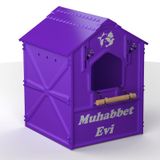 Plastik Muhabbet Kuşu Yuvalığı Demonte 15x15x20 Mor