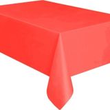 Plastik Naylon Su Geçirmez Parti Piknik Renkli Masa Örtüsü - 120x180 Cm. - Kırmızı - 1 Adet