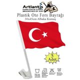 Plastik Otofors Bayrak 30X45 Cm 5 Adet Konvoy Ve Arac Bayragi Cama Takilan Bayrak Turk Bayragi Oto Fors
