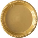 Plastik Parti Tabağı Kullan At Tabak 25 Adet Gold Sarı