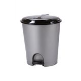 Plastik Pedallı Basmalı Açılır Kapak Çöp Kutusu Kovası / 12 Litre / Gri / 27 x 30 x 33 Cm.