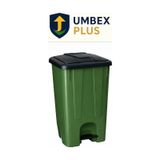 Plastik Pedallı Çöp Konteyneri 85 Litre Çöp Kovası - Isıya Dayanıklı Malzeme - Yeşil