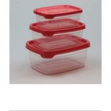 Plastik Saklama Kabı 3'lü 400 ml - 670 ml - 1.2 Lt. -BNM-0513 - Renkli