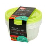 Plastik Saklama Kabı Yuvarlak 3lü Set 1,3 Lt Bo552
