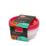 Plastik Saklama Kabı Yuvarlak 3'lü Set 500 ml BO549