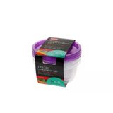 Plastik Saklama Kabı Yuvarlak 3'lü Set 700 ml BO550
