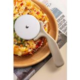 Plastik Saplı Çelik Pizza Hamur Mantı Börek Kesme Ruleti Pratik Pizza Kesici Dilimleyici Rulet