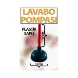Plastik Saplı Kauçuk Lavabo Tıkanıklığı Açma Pompası Küçük Boy 13 Cm Çap 17 Cm Sap Uzunluğu Kırmızı - Siyah