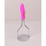 Plastik Saplı Metal Patates Ezici 27cm Pembe