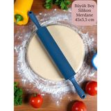 Plastik Saplı Silikon Gövdeli Merdane-Büyük Boy (45 x 5,5 x 25 Cm) - Gri