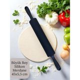 Plastik Saplı Silikon Gövdeli Merdane-Büyük Boy (45 x 5,5 x 25 Cm) - Siyah