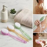 Plastik Saplı Vücut Temizleme Fırçası - Çok Amaçlı Sırt Vücut İçin Banyo Duş Kese Aparatı (5047)