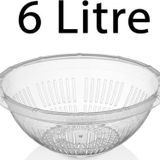 Plastik Şeffaf 33Cm Sebze Meyve Makarna Süzgeç 6 Litre