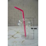 Plastik Şeffaf Bardak Kapaklı Milkshake Bardağı Kahve Bardağı Soğuk Içecek Bardağı 400ml 50 Adet 44008083