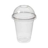 Plastik Şeffaf Bardak Kapaklı Milkshake Bardağı Kahve Bardağı Soğuk Içecek Bardağı 400ML 50 Adet