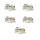 Plastik Şeffaf Beyaz Sup Kaşık - Tatlı Dondurma Kaşığı - 12.5 Cm. - 50 Adetlik 5 Paket Mor