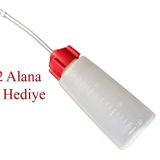 Plastik Şeffaf Metal Uçlu Kapaklı 150ML Çok Amaçlı Yağdanlık