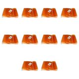 Plastik Şeffaf Turuncu Sup Kaşık - Tatlı Dondurma Kaşığı - 12.5 Cm. - 50 Adetlik 10 Paket