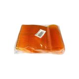 Plastik Şeffaf Turuncu Sup Kaşık - Tatlı Dondurma Kaşığı - 12.5 Cm. - 50 Adetlik Paket