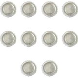Plastik Sert Mika Şeffaf Tabak - Parti Sunum Yemek Tabağı - Yuvarlak - 19 Cm. - 6 Adetlik 10 Paket