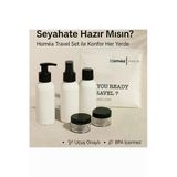 Plastik Seyahat Boy 100Ml Beyaz Şişe Ve Kavanoz 5’Li Set – Çantalı Seyahat Kiti