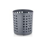 Plastik Silindir Dik Kaşıklık & Tezgah Üstü Düzenleyici & Servis Standı (Antrasit) - Kestane Akaju - Option-1
