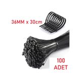 Plastik Siyah 3.6x300 mm 100 Adet Cırt Kelepçe