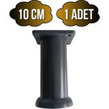 Plastik Siyah Ayarlanabilir Ayak Masa Dolap ve Mobilya AYAĞI(SİYAH)(10CM - 12CM - 15CM) - 10cm - 1 ADET