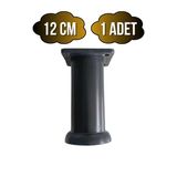 Plastik Siyah Ayarlanabilir Ayak Masa Dolap Ve Mobilya Ayağı(Siyah)(10Cm - 12Cm - 15Cm) Siyah 12Cm 12Cm - 1 Adet