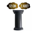 Plastik Siyah Ayarlanabilir Ayak Masa Dolap Ve Mobilya Ayağı(Siyah)(10Cm - 12Cm - 15Cm) Siyah 12Cm 12Cm - 2 Adet