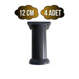 Plastik Siyah Ayarlanabilir Ayak Masa Dolap Ve Mobilya Ayağı(Siyah)(10Cm - 12Cm - 15Cm) Siyah 12Cm 12Cm - 4 Adet
