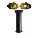 Plastik Siyah Ayarlanabilir Ayak Masa Dolap Ve Mobilya Ayağı(Siyah)(10Cm - 12Cm - 15Cm) Siyah 15Cm 15Cm - 1 Adet