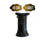 Plastik Siyah Ayarlanabilir Ayak Masa Dolap Ve Mobilya Ayağı(Siyah)(6Cm - 10Cm) Siyah 10Cm Siyah - 10Cm - 1 Adet