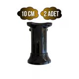 Plastik Siyah Ayarlanabilir Ayak Masa Dolap Ve Mobilya Ayağı(Siyah)(6Cm - 10Cm) Siyah 10Cm Siyah - 10Cm - 2 Adet