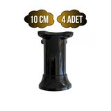 Plastik Siyah Ayarlanabilir Ayak Masa Dolap Ve Mobilya Ayağı(Siyah)(6Cm - 10Cm) Siyah 10Cm Siyah - 10Cm - 4 Adet