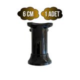 Plastik Siyah Ayarlanabilir Ayak Masa Dolap Ve Mobilya Ayağı(Siyah)(6Cm - 10Cm) Siyah 6Cm Siyah - 6Cm - 1 Adet