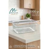 Plastik Sızdırmaz Kapaklı Kase 2000 Gr X 50'Li Saklama Kabı