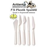 Plastik Spatul 5 Li Set Resim Ve Heykel Plastik Spatula Esnek Plastik Palet Bicagi 3 Paket