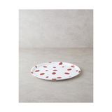 Plastik Tepsi Beyaz - Kırmızı, 36 x 30 x 10 cm - standart