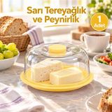 Plastik Tereyağ Saklama Kabı,klasik Peynirlik Tereyağlık Lila