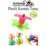 Plastik Topaç 1 Adet Plastik Kurmalı Topaç Dönen Topaç Hediye Çocuk Oyuncak Okul Sınıf Karne Hediyesi - Çok Renkli - Standart