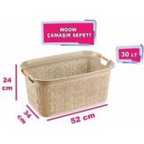 Plastik Woow Çamaşır Sepeti - Çamaşır Sepeti - Plastik Sepet 45 x 40 Beyaz 300 ml