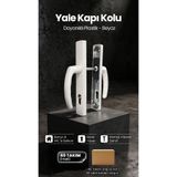 Plastik YALE (Barelli) Kapı Kolu, PVC Pimapen, Balkon, WC, Banyo, Beyaz, (40 Takım / 1 Koli) FUMA-KAPIKOLU-KOLİ