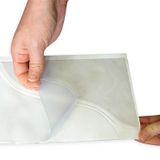 Plastik Yapışanlı Dosya Cebi Dalgalı Kesim 14x20 cm Sağ (Arka kapak içi için) 100 adet